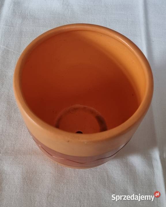 Ceramiczna doniczka pomarańczowa Warszawa