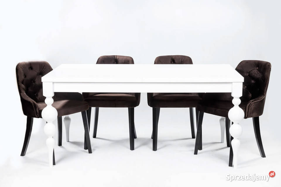 Stół GORDON Glamour 6 krzeseł KUBEŁEK pikowany z Olsztyn