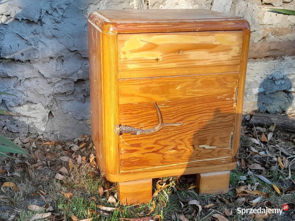 Stara szafka nocna zabytek PRL retro vintage Meble śląskie Dąbrowa Górnicza