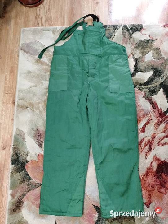 Ogrodniczki robocze ocieplane męskie zielone BHP