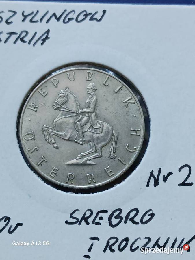 5 Szylingów Austria 1960 r 2 Srebro I rocznik Konin sprzedam