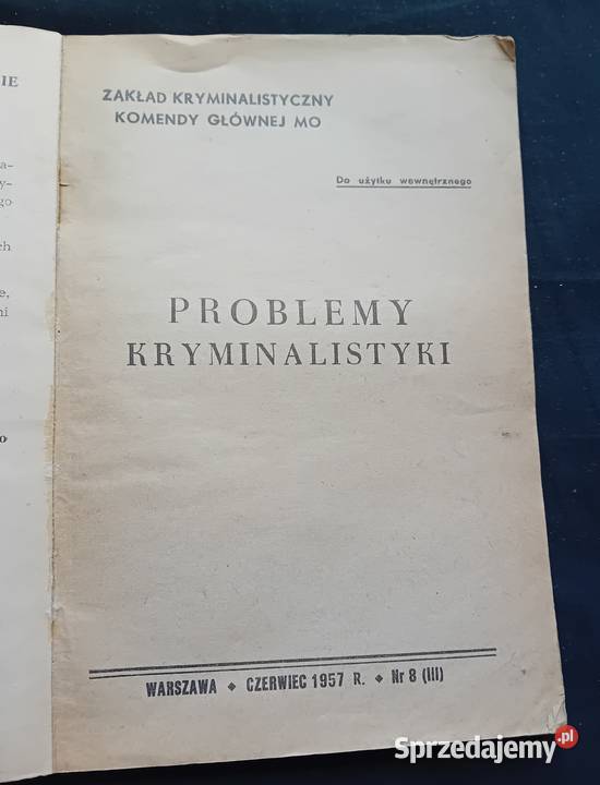 Problemy Kryminalistyki 8 111 czerwiec 1957 Koźminek