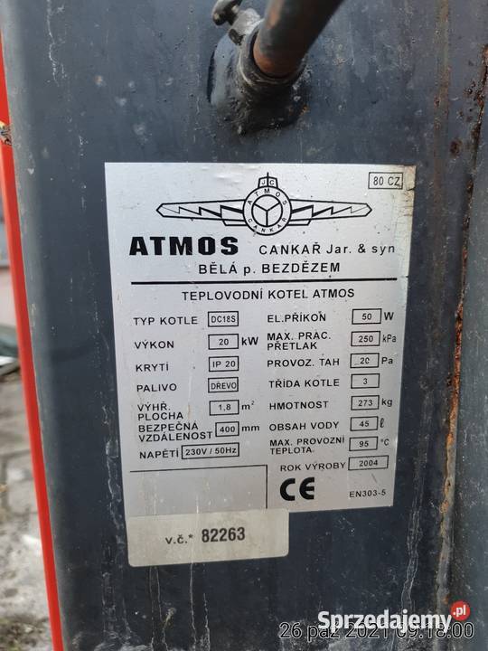 Piec Atmos 20kw na drewno holtzgaz Piła
