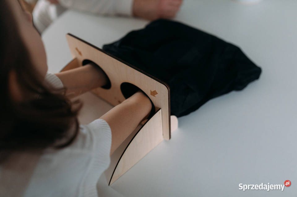 Zgadywanka sensoryczna drewniana integracja Zduńska Wola