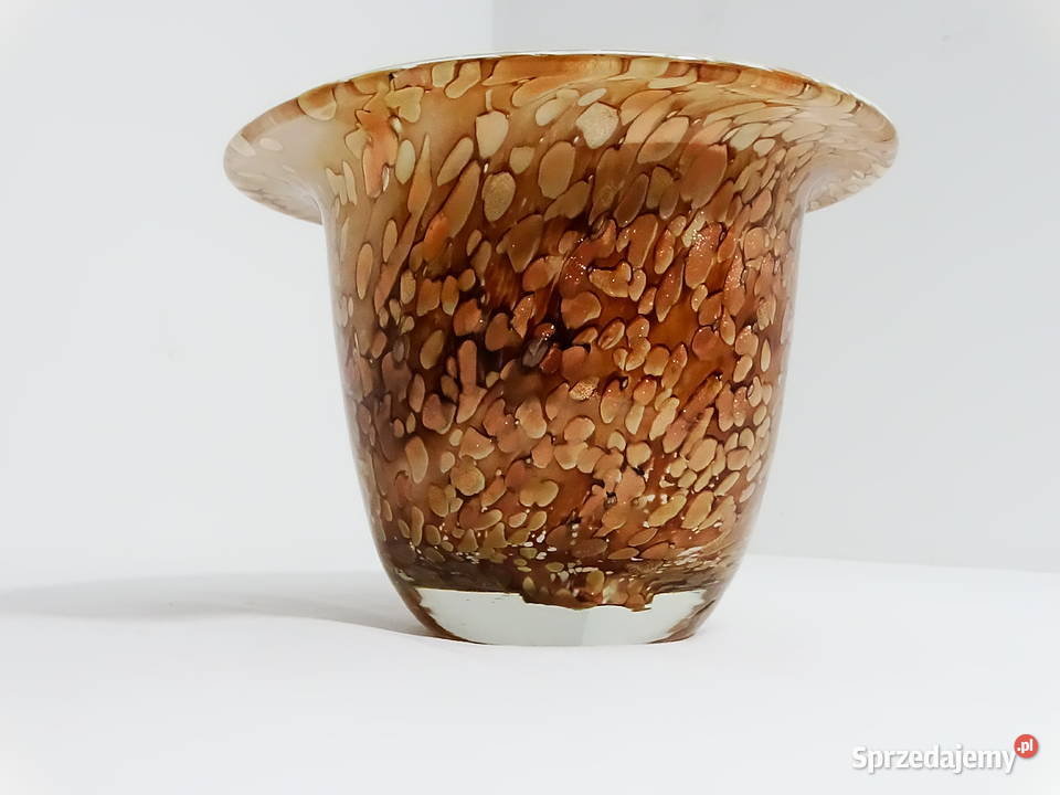 Wazon dekoracyjny szklany efekt marmuru wzór Biłgoraj