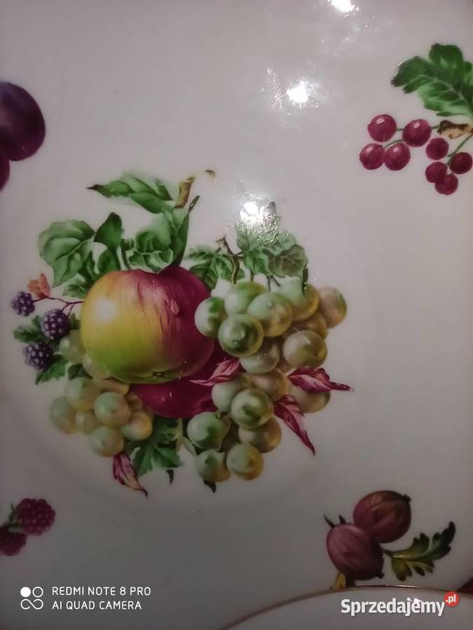 6 talerzyków z owocami Winterling Bavaria Porcelana i szkło Gdańsk