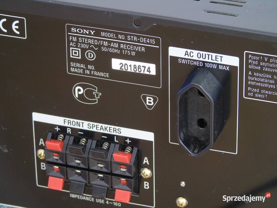 Wzmacniacz z radiem Sony STRDE415 RDS sprawny i Amplitunery podkarpackie Jasło