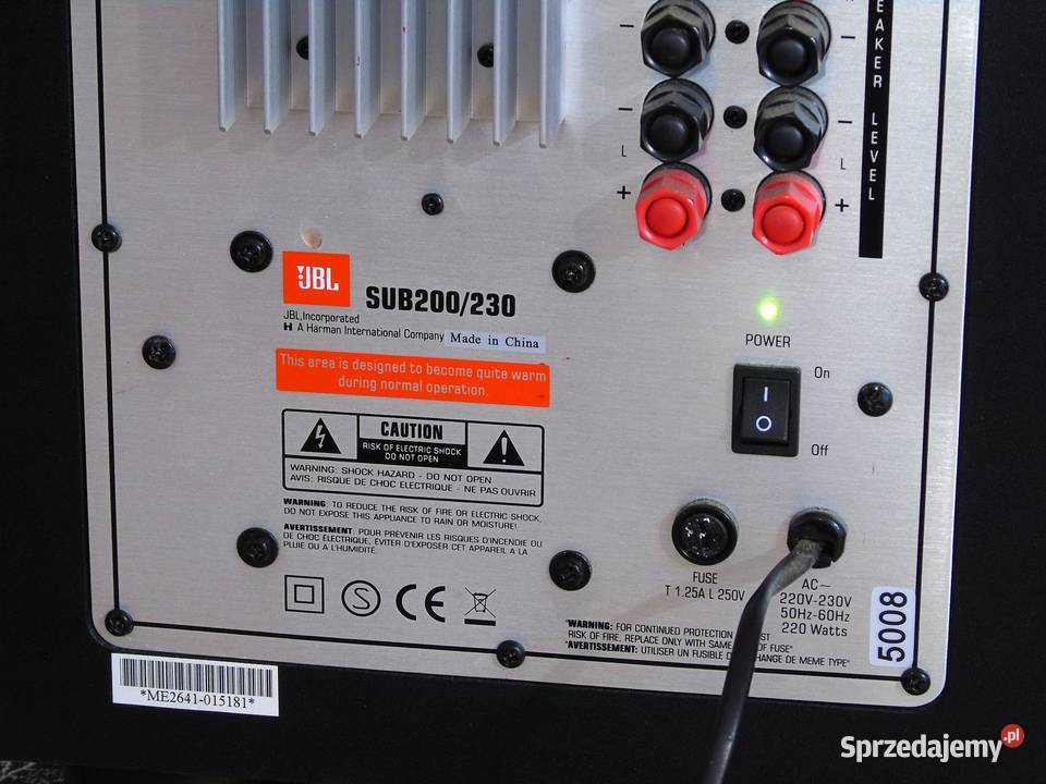Sub aktywny JBL 200 230 potężny dźwięk DOSTAWA Wzmacniacze i pokrewne Jasło