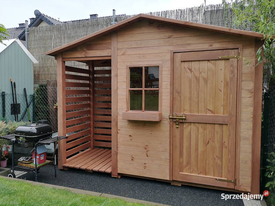 Drewutnia 114 x 11m domek 2 x 11m z dach Kalety
