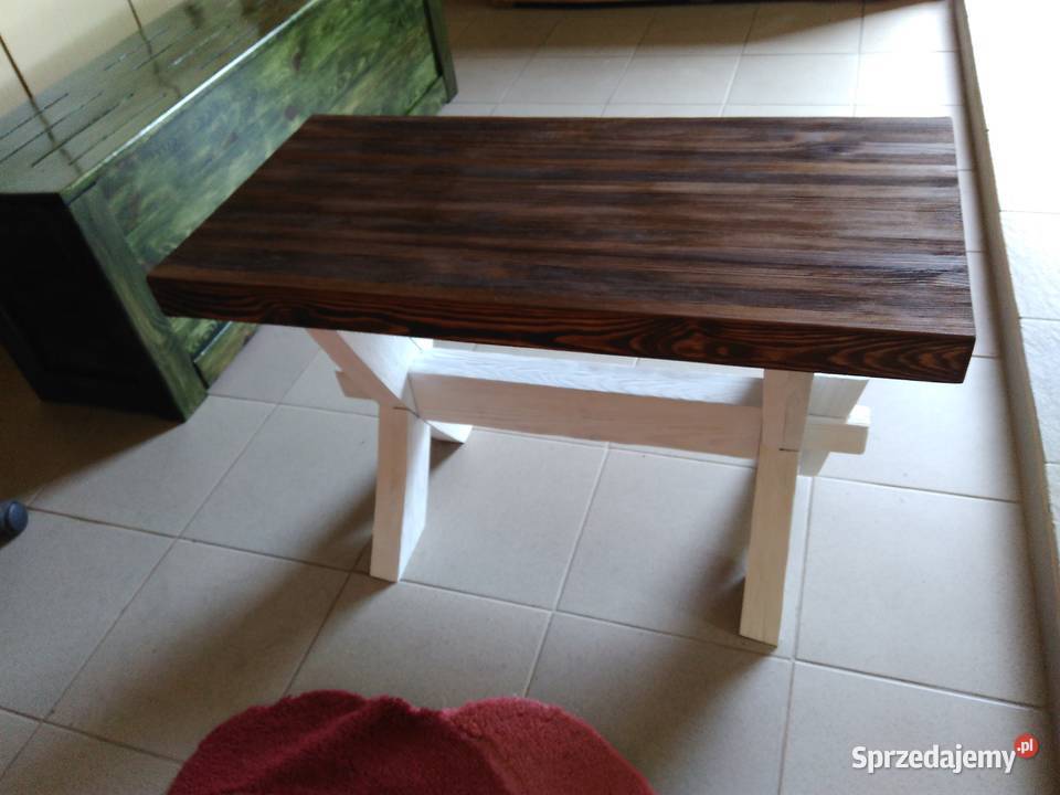 Ława drewniana stolik kawowy rękodzieło Radków sprzedam
