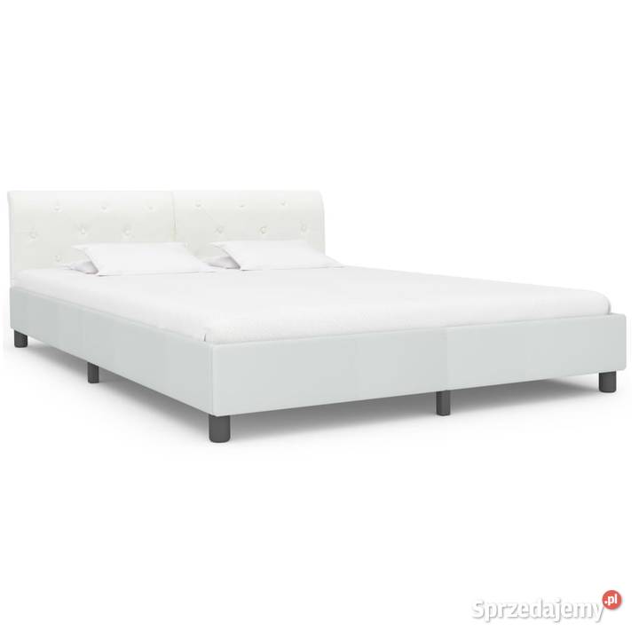 vidaXL Rama łóżka biała sztuczna 284874 Warszawa