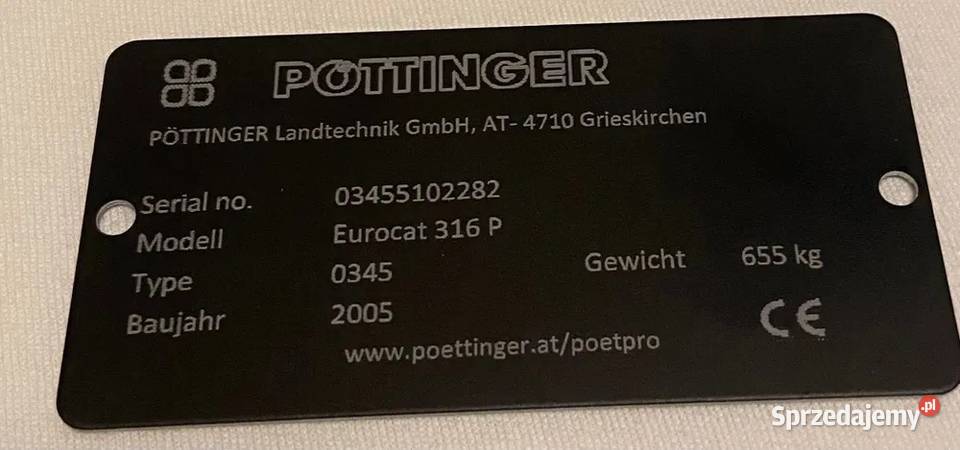 Kosiarka dyskowa czołowa Pttinger EuroCat 316 sprzedam