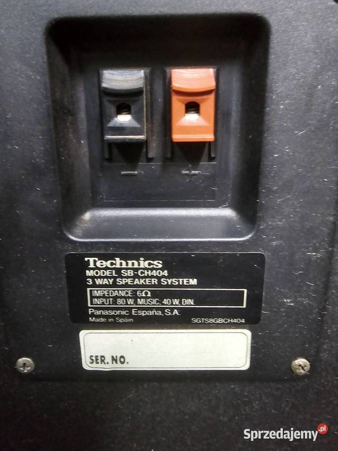Kolumny stereo Technics SBCH404 80W x 2 wysyłka małopolskie Kraków