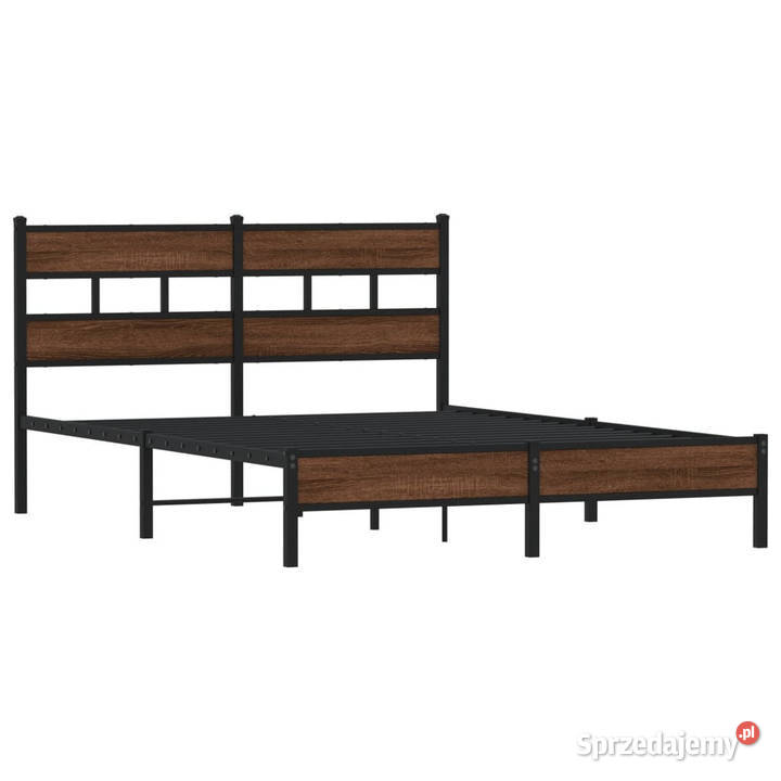 Łóżko bez materaca brązowy dąb 150x200 WM4017310