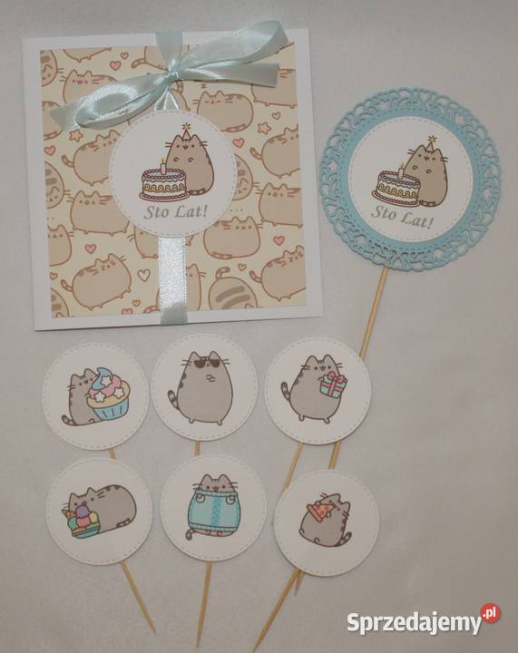 Piniata pińata szary kot Pusheen na urodziny