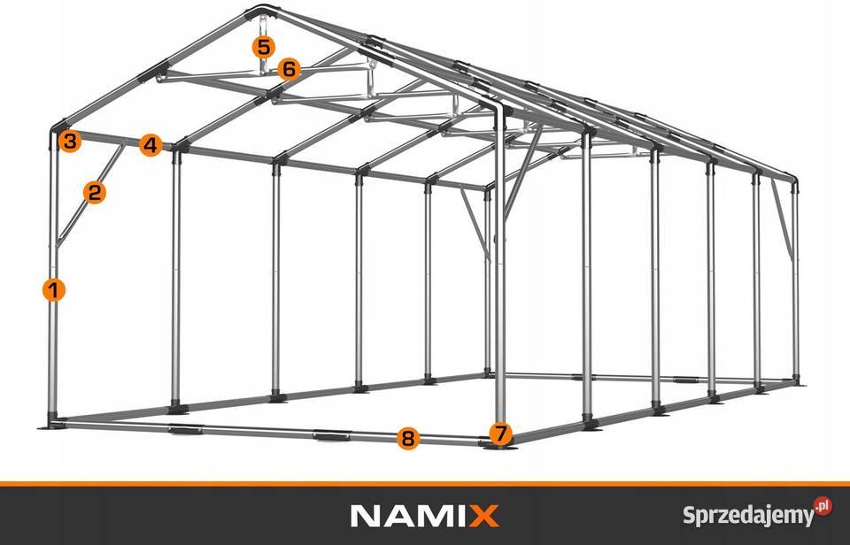 Namiot PRESTIGE 5x103m hala przemysłowa Jabłonna sprzedam