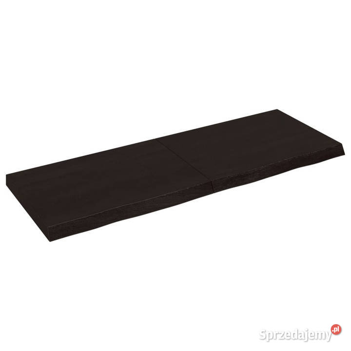 Blat stołu ciemnobrązowy 140x50x26 lite drewno Warszawa