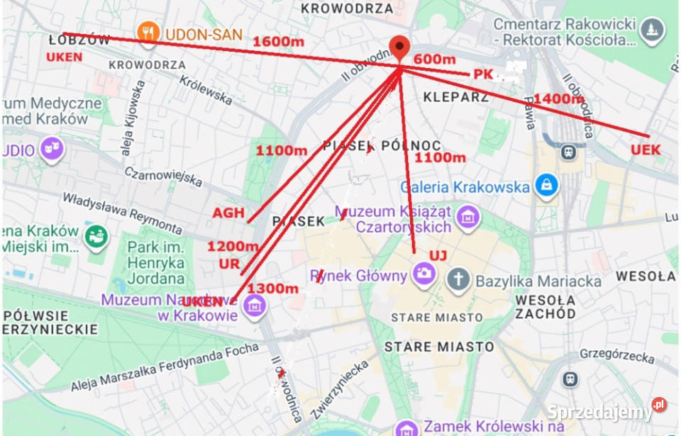 Pokójpokoje Kraków Stare Miasto Długa 82 PIESZO