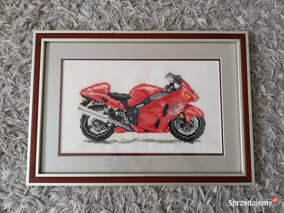 Zestaw obrazów haftowanych Motory Handmade Otrębusy