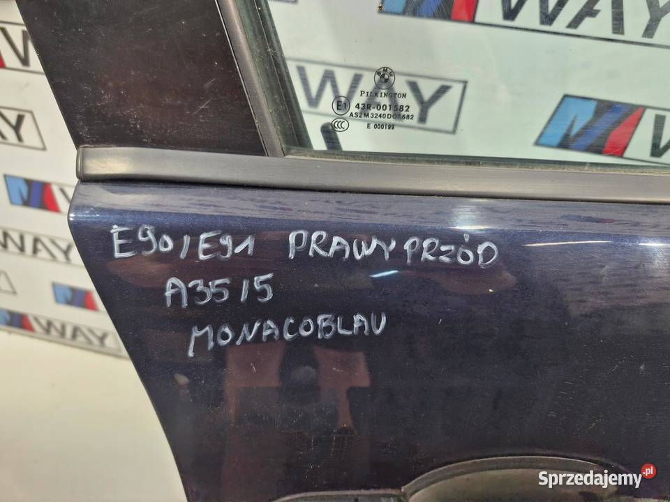 BMW E90 E91 DRZWI PRAWE PRAWY PRZÓD KOMPLETNE