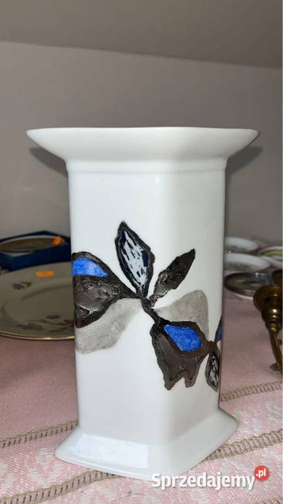 Wazon Kaiser Germany Ręcznie malowany Biała Gdańsk