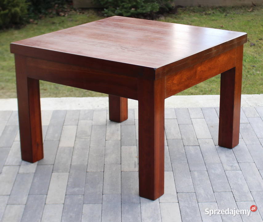 Solidny stolik kawowy lite drewno mahoniowy Nowy Sącz