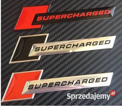 NOWY znaczek klejany SUPERCHARGED emblemat logo Zamość
