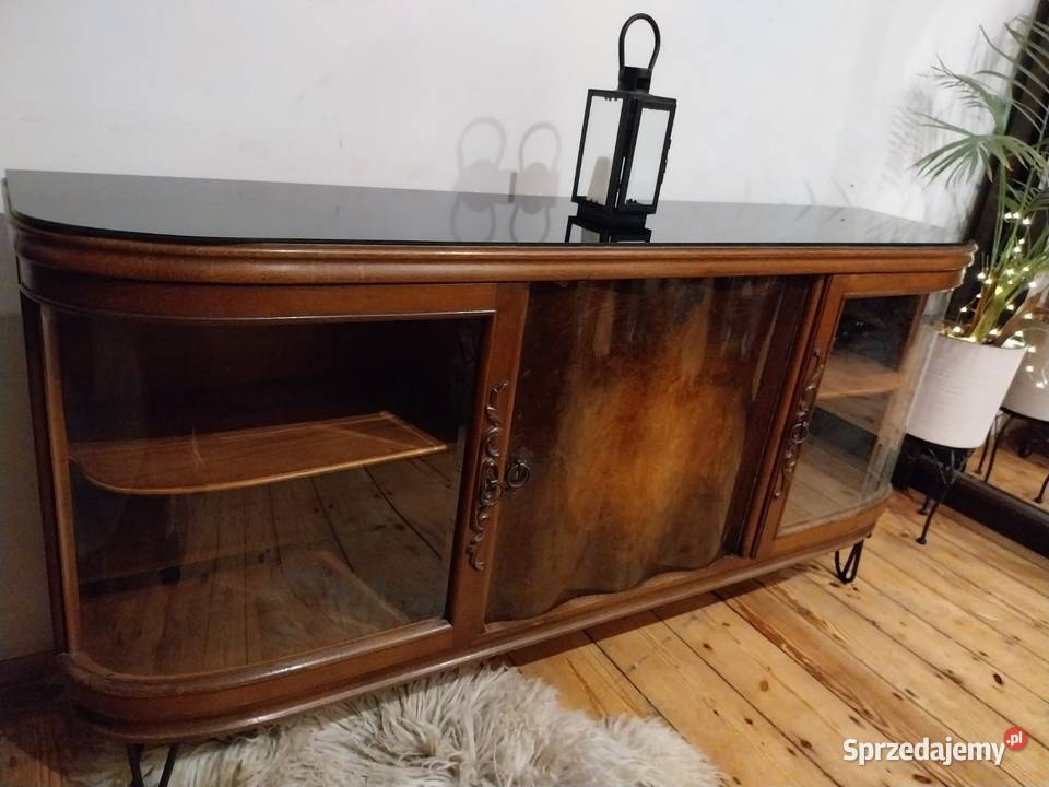 Przedwojenna witryna biblioteczka retro komoda Gdańsk