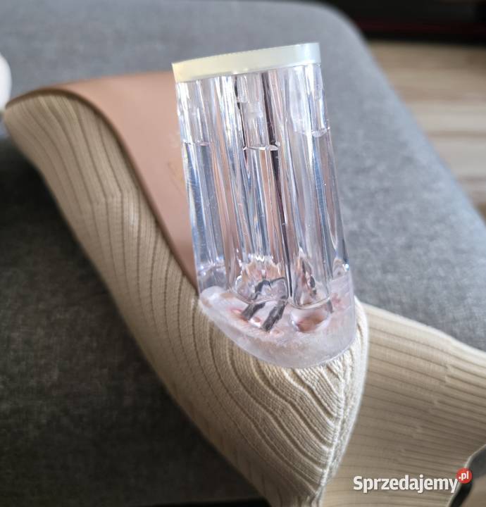 Botki skarpetkowe przezroczystym obcasem tkanina