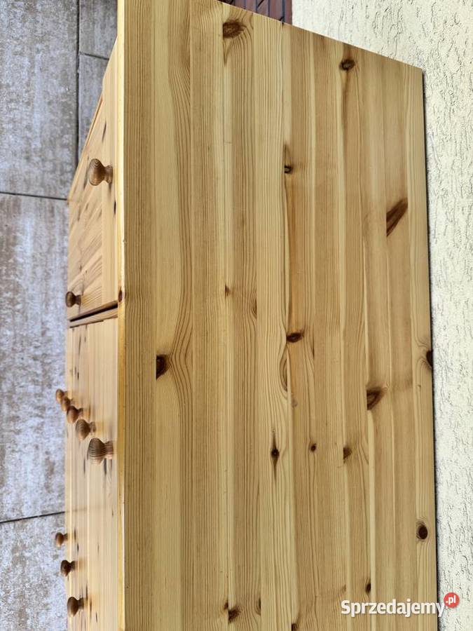 Komoda drewniana sosnowa z szufladami szafka