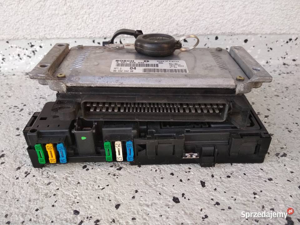 PEUGEOT 206 ZESTAW STARTOWY 16i 8V 88 BEZMUX ECU Motoryzacja Międzybórz