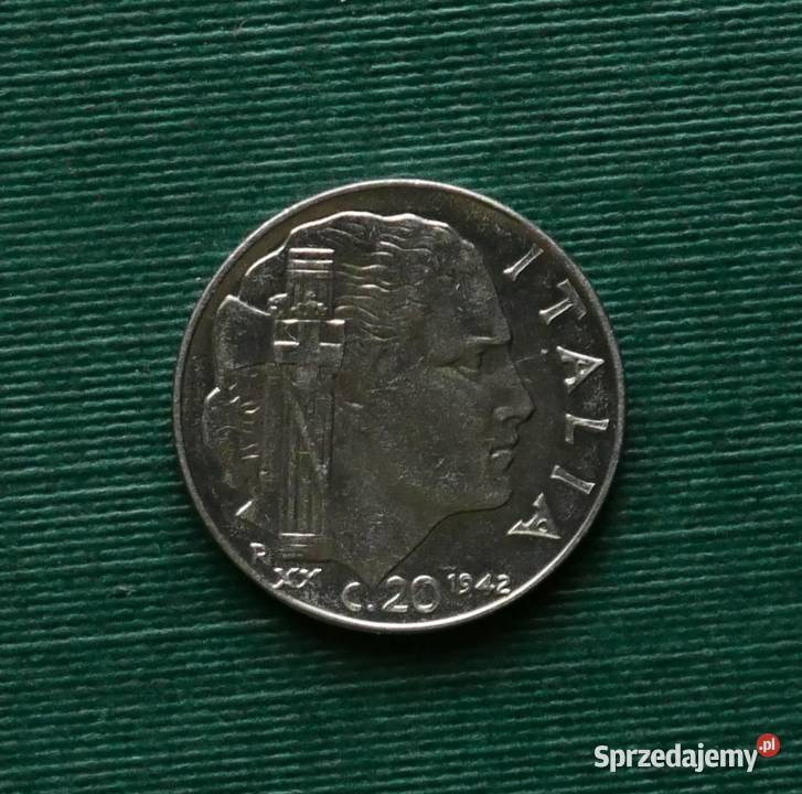 WŁOCHY 20 centesimi 1942r śląskie Gliwice sprzedam