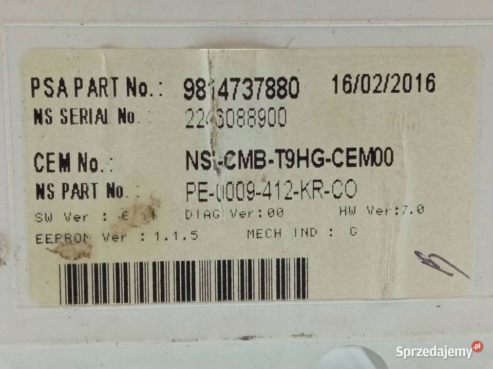 LICZNIK 9814737880 20 HDI 180 Peugeot 308 II osobowe sprzedam