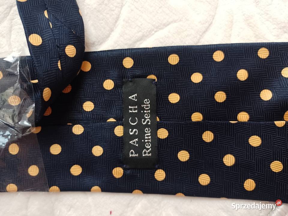 Pascha Reine Seide Granatowy jedwabny krawat Kraków