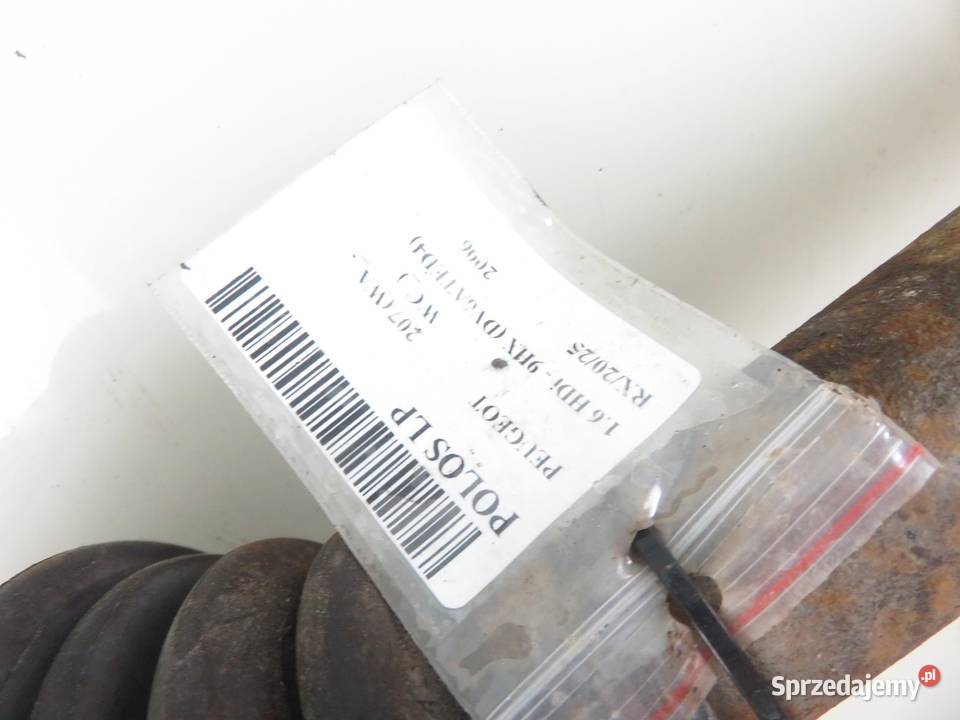 PÓŁOŚ LEWA PRZEDNIA PEUGEOT 207 16 HDi 9HX małopolskie