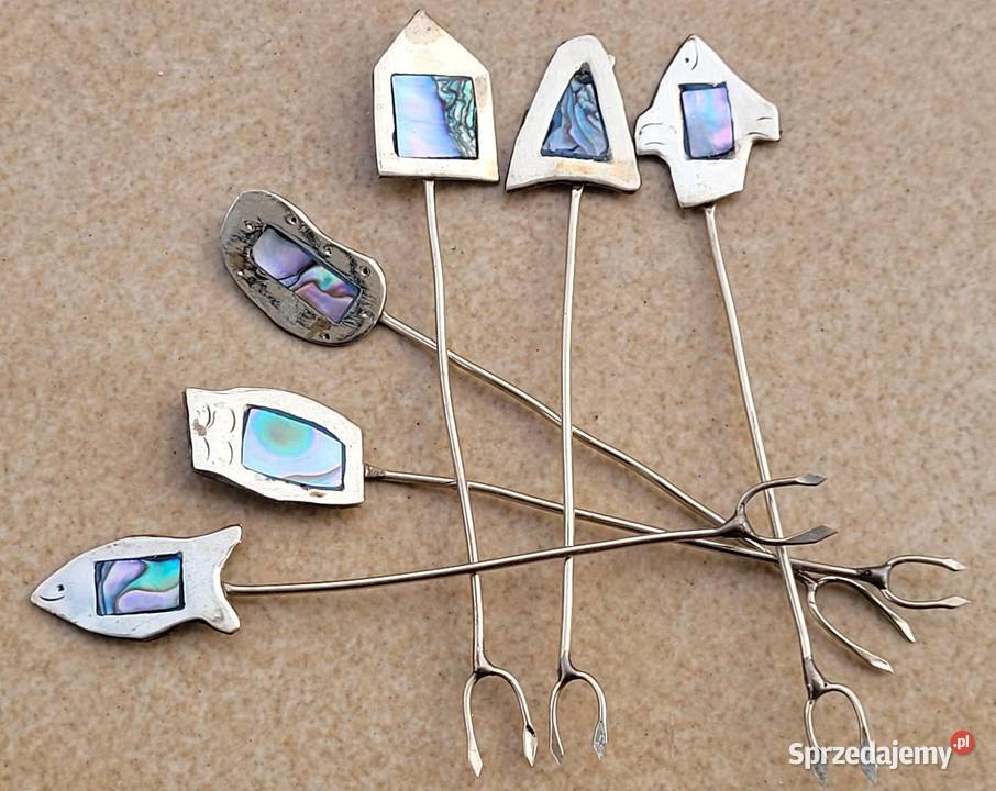 Zabytkowy zestaw widelczyków do koktajli Meksyk małopolskie Kraków