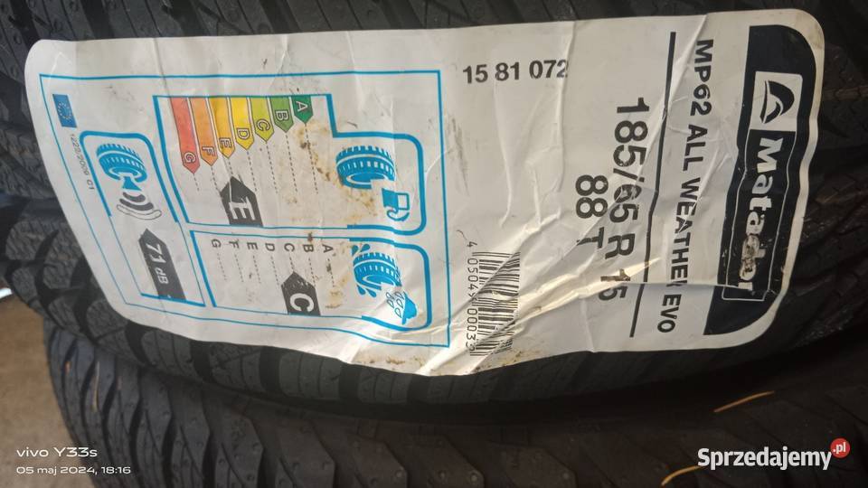 Opony wielosezonowe Matador 18565R15 Kętrzyn