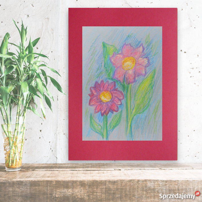 kolorowy obrazek z kwiatkamikwiaty rysunek do Katowice sprzedam