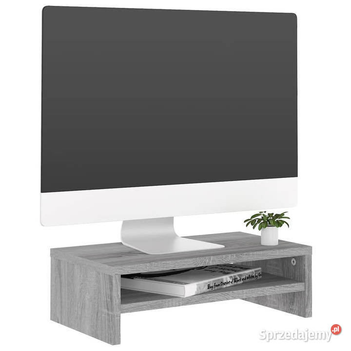 Podstawka pod monitor szary dąb sonoma 42x24x13