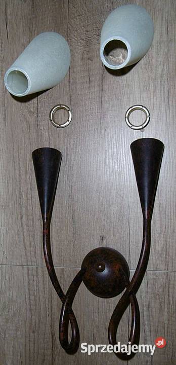 Kinkiet na ścianę 2 x E 14 ITALY włoski odcienie brązowego Oświetlenie Ostrów Wielkopolski