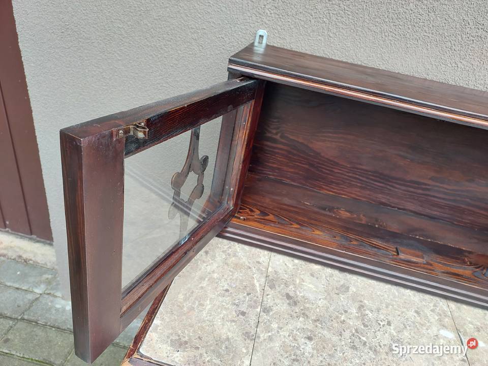 Stara szafka wisząca witrynka na drobiazgi Tczew