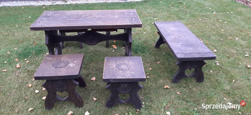 Meble ręcznie rzeźbione ok 40letnie mazowieckie