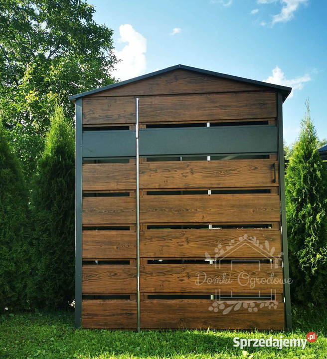 Wiata śmietnikowa dwuspad 13x05m antracyt z Leszno