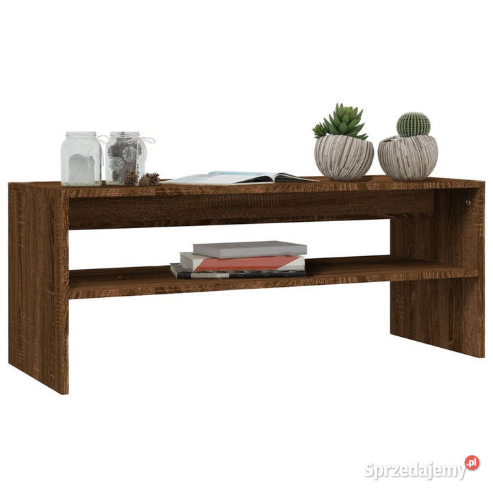 Stolik kawowy brązowy dąb 100x40x40 WM815257 Warszawa