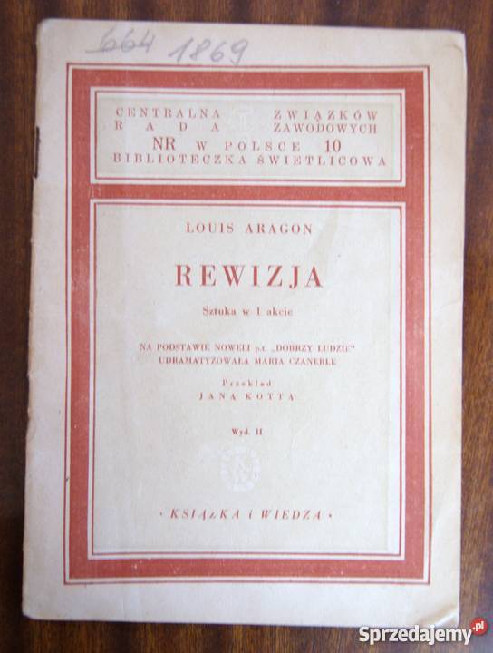 Louis Aragon Rewizja 1949 dramaty, utwory sceniczne Parczew