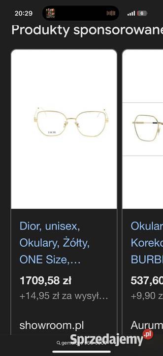 Okulary UniSex Dior Zerówki oprawki Okulary śląskie Piekary Śląskie