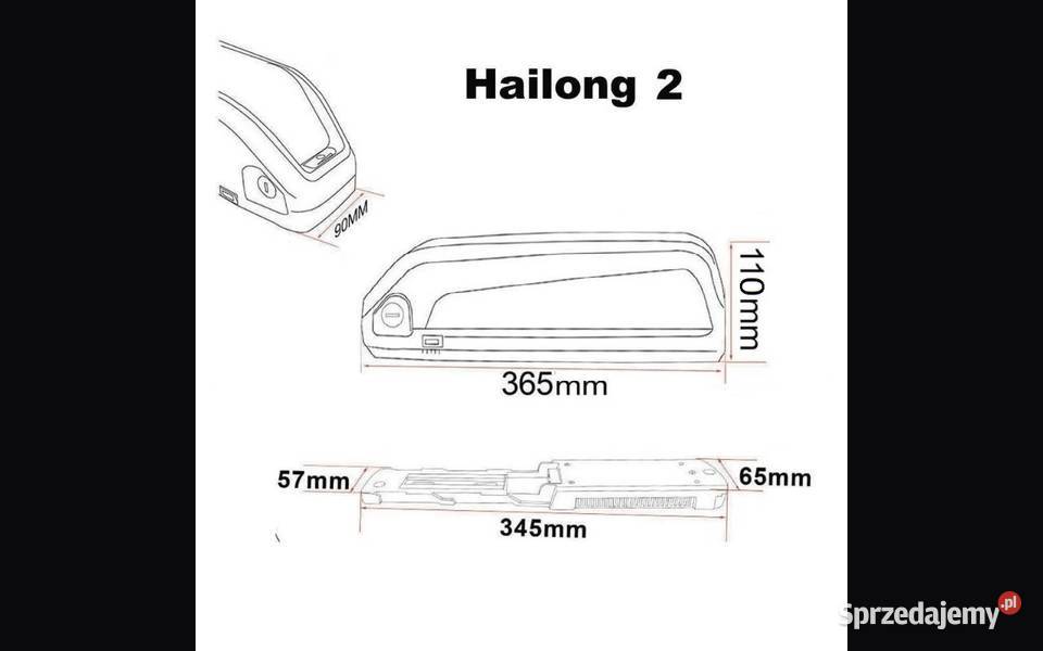 Szyna do baterii Hailong FinBike FatBike BOLT pomorskie