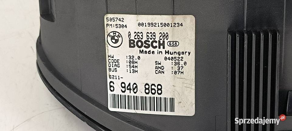 LICZNIK ZEGAR BMW 0263639200 Lipno