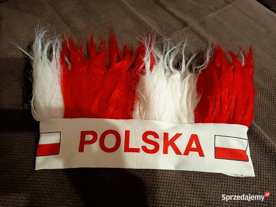 Czapka Peruka Kibica Polska Biało Czerwona Na Piłka nożna Suwałki