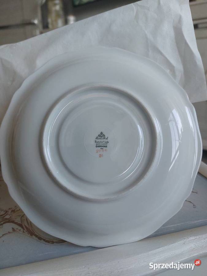 Trzy talerzyki Rosenthal Chippendale Porcelana i szkło Wałbrzych